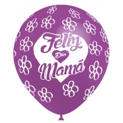 Globos Feliz día Mamá 12"-29cm Balloonia