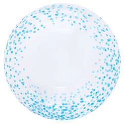 Globo Burbuja Confeti azul TG