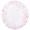 Globo Burbuja Confeti rosa TG