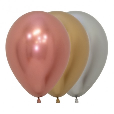 Globos reflex o cromados de 5"-13cm sempertex para decorar.