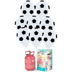 Pack globos y helio balón de fútbol