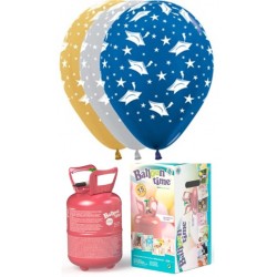 Pack globos y helio para graduación
