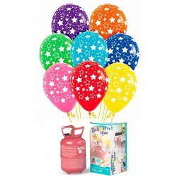 Pack globos y helio con globos Estrellas Bold