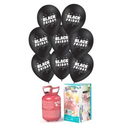 Pack globos BLACK FRIDAY látex pequeño (10)