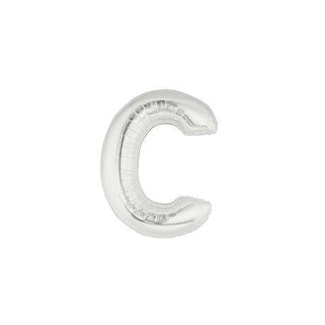 Globo con forma de letra C de poliamida/foil para decoración.