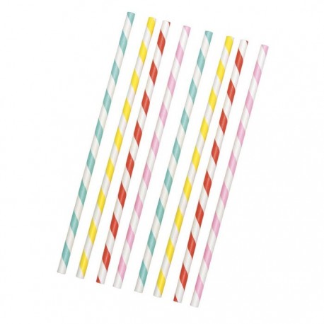Pajita De Cristal De Colores Hecha A Mano
