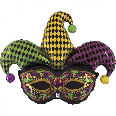 Globo Máscara de Carnaval bufón foil