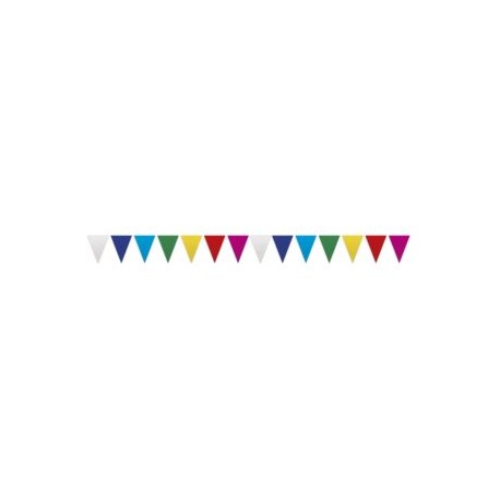 Banderas triángulos PAPEL 25m multicolor