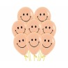 Globos con cara FELIZ en color carne 12"-30cm en globos para muñecos.