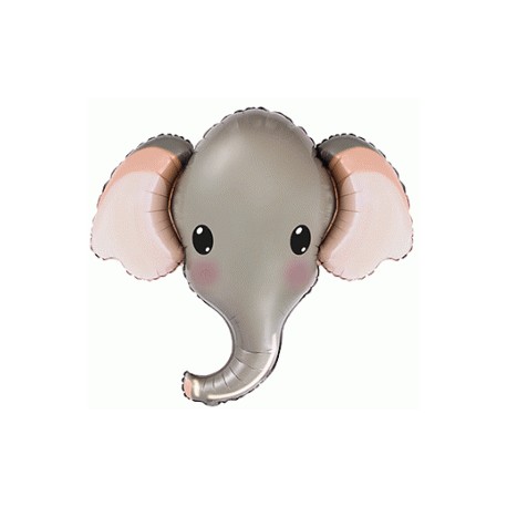 Globo cabeza Elefante gris TG foil