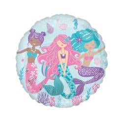 Globo Sirenas redondo de foil