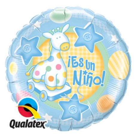 Globo Es niñ@ Qualatex 9" palito en la categoría globos para nacimiento