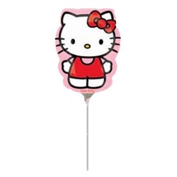 Globo Hello Kitty rosa palito