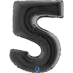 Globo del número 5 de foil de 90cm en globos con forma de números.