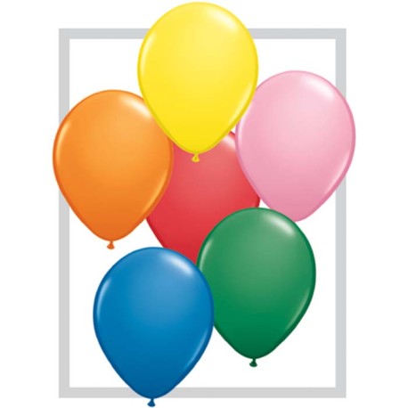 Globos de colores estándar 5"-13cm Qualatex en globos para decoración.