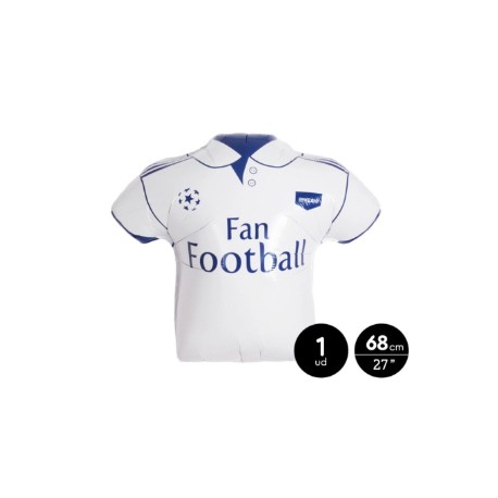 Globo camiseta fútbol blanca