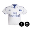 Globo camiseta fútbol blanca
