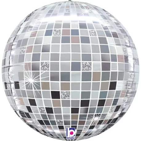 Globo bola disco esfera plata