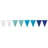 Banderas triángulos PAPEL 25m azules