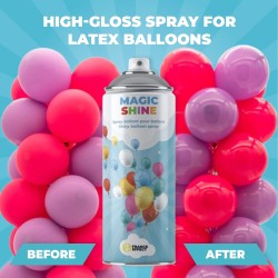 Spray para brillo de globos Magic Shine. Dales brillo a tus globos y que no queden opacos.