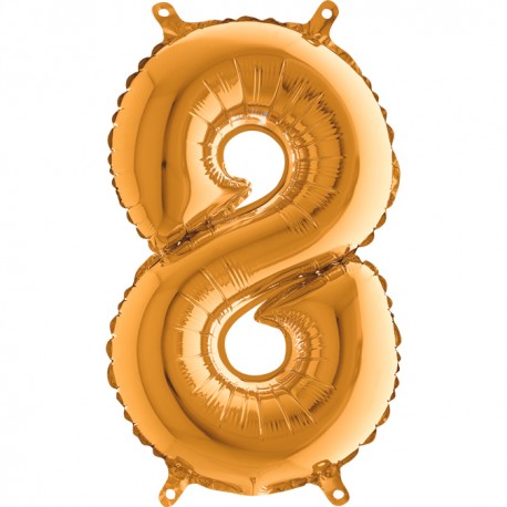 Globo Número 8 de foil TG 36cm