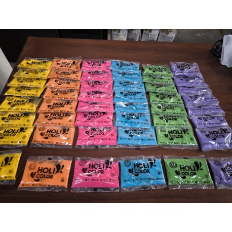 Polvos Holi de colores para tu FIESTA HOLI. Naturales y biodegradables