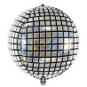 Globo bola disco esfera plata para tus fiestas con pista de baile.