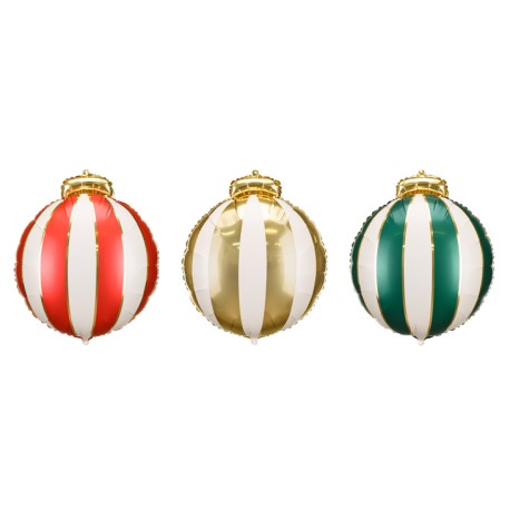 Pack 3 globos bolas Navidad Partydeco