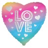 Globo corazón LOVE gradient 45cm foil
