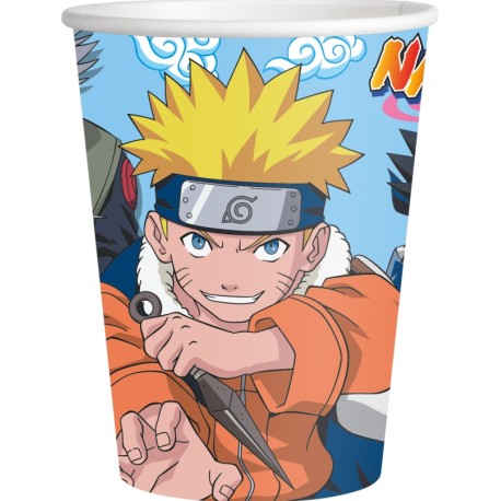 Vasos Naruto de cartón para tus fiestas de anime favoritas.