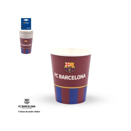 Vasos FC BARCELONA cartón