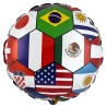 Globo banderas internacionales 18"-45cm foil para deportes.