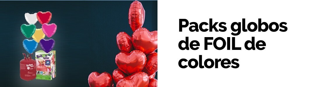 Packs globos de FOIL de colores
