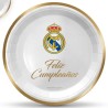 Platos y accesorios de mesa del Real Madrid.